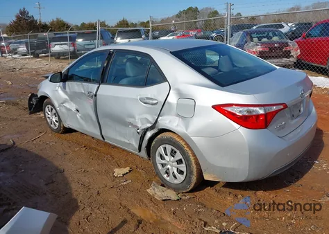 2015 Toyota Corolla L z USA, uszkodzony, nr VIN 2T1BURHE2FC349015